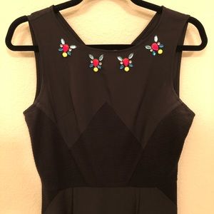 Jeweled Neckline Dress